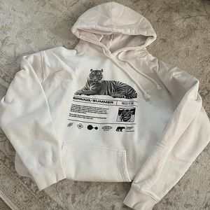 Shadow Hill White Tiger Hoodie, Size: Large